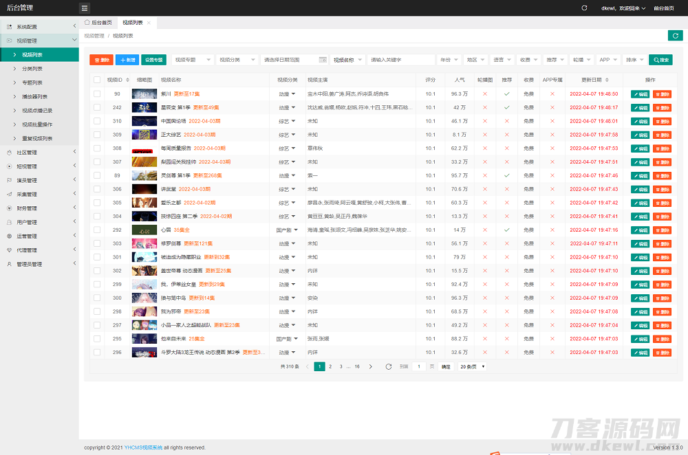 图片[9]-2022最新英皇cms影视网站系统源码_多种模板_自带采集_支持APP_亲测-专业网站源码、源码下载、源码交易、php源码服务平台-游侠网