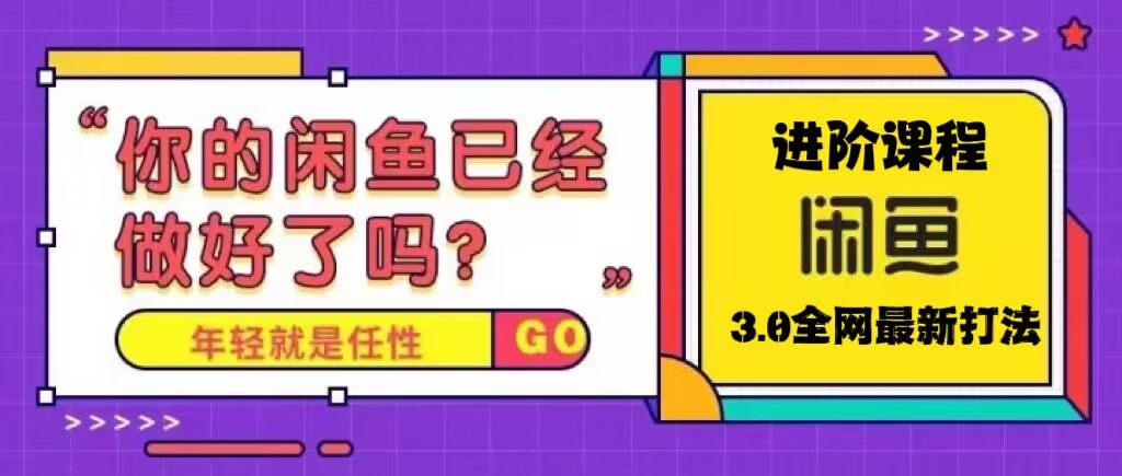 火爆全网的咸鱼玩法进阶课程，单号日入1K的咸鱼进阶课程-专业网站源码、源码下载、源码交易、php源码服务平台-游侠网