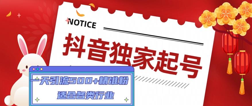 抖音独家起号，一天引流500+精准粉，适合各类行业（9节视频课）-专业网站源码、源码下载、源码交易、php源码服务平台-游侠网