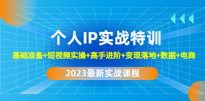 2023个人IP实战特训：基础准备+短视频实操+高手进阶+变现落地+数据+电商-专业网站源码、源码下载、源码交易、php源码服务平台-游侠网