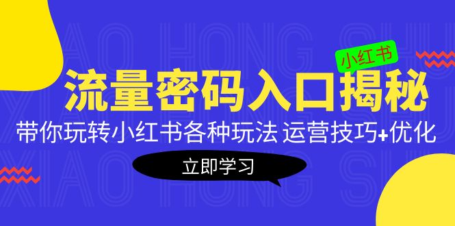 小红书流量密码入口揭秘：带你玩转小红书各种玩法 运营技巧+优化！-专业网站源码、源码下载、源码交易、php源码服务平台-游侠网