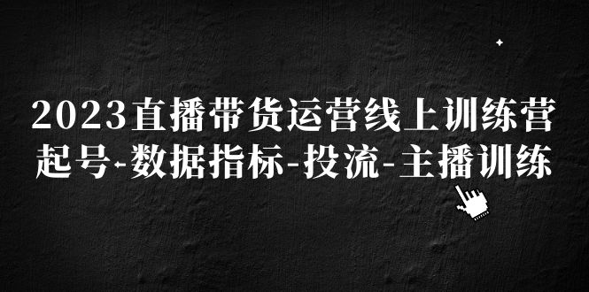 2023直播带货运营线上训练营，起号-数据指标-投流-主播训练-专业网站源码、源码下载、源码交易、php源码服务平台-游侠网