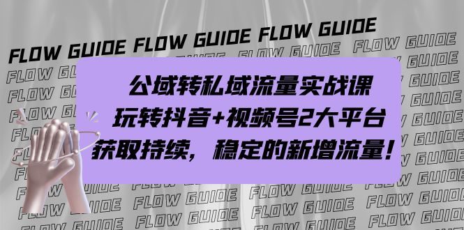 公域转私域流量实战课，玩转抖音+视频号2大平台，获取持续，稳定的新增流量-专业网站源码、源码下载、源码交易、php源码服务平台-游侠网