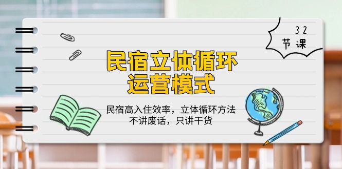 民宿立体循环运营模式：民宿高入住效率，立体循环方法，只讲干货（32节）-专业网站源码、源码下载、源码交易、php源码服务平台-游侠网