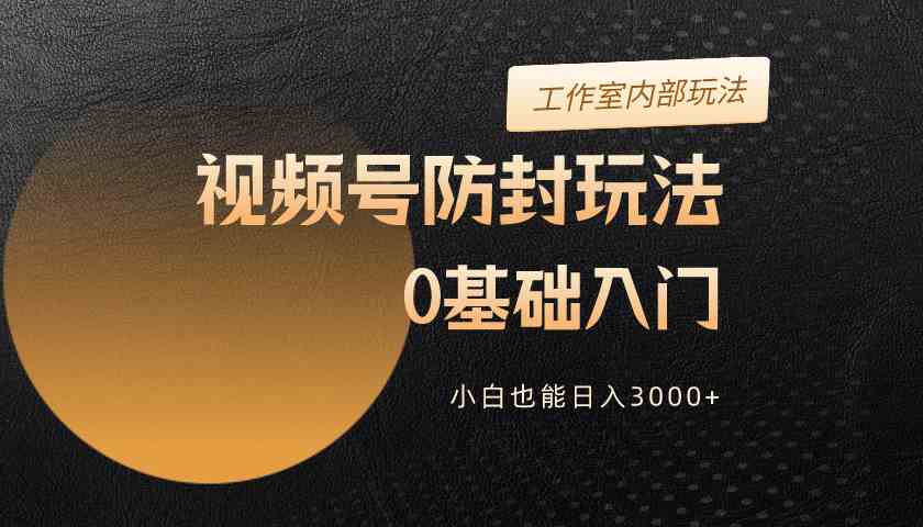 （10107期）2024视频号升级防封玩法，零基础入门，小白也能日入3000+-专业网站源码、源码下载、源码交易、php源码服务平台-游侠网