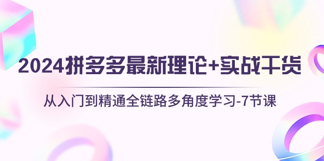 （10816期）2024拼多多 最新理论+实战干货，从入门到精通全链路多角度学习-7节课-专业网站源码、源码下载、源码交易、php源码服务平台-游侠网