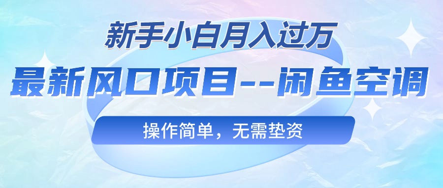 （10767期）最新风口项目—闲鱼空调，新手小白月入过万，操作简单，无需垫资-专业网站源码、源码下载、源码交易、php源码服务平台-游侠网