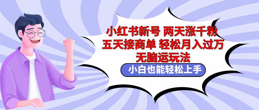 （9239期）小红书新号两天涨千粉五天接商单轻松月入过万 无脑搬运玩法 小白也能轻…-专业网站源码、源码下载、源码交易、php源码服务平台-游侠网