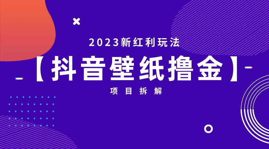 2023新红利玩法：抖音壁纸撸金项目-专业网站源码、源码下载、源码交易、php源码服务平台-游侠网