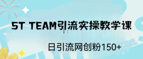 ST TEAM引流实操课，日引流网创粉100+-专业网站源码、源码下载、源码交易、php源码服务平台-游侠网