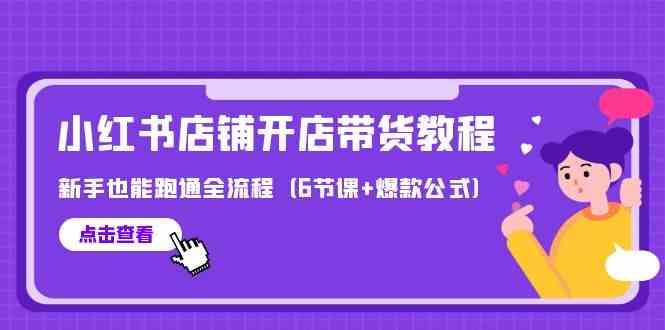 最新小红书店铺开店带货教程，新手也能跑通全流程（6节课+爆款公式）-专业网站源码、源码下载、源码交易、php源码服务平台-游侠网