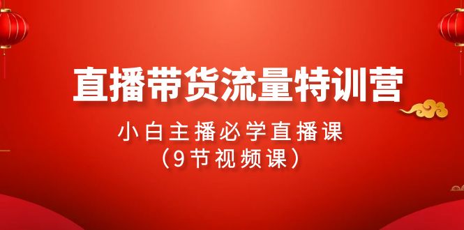 2024直播带货流量特训营，小白主播必学直播课（9节视频课）-专业网站源码、源码下载、源码交易、php源码服务平台-游侠网