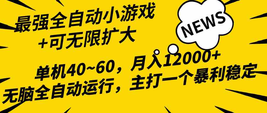 （10046期）2024最新全网独家小游戏全自动，单机40~60,稳定躺赚，小白都能月入过万-专业网站源码、源码下载、源码交易、php源码服务平台-游侠网