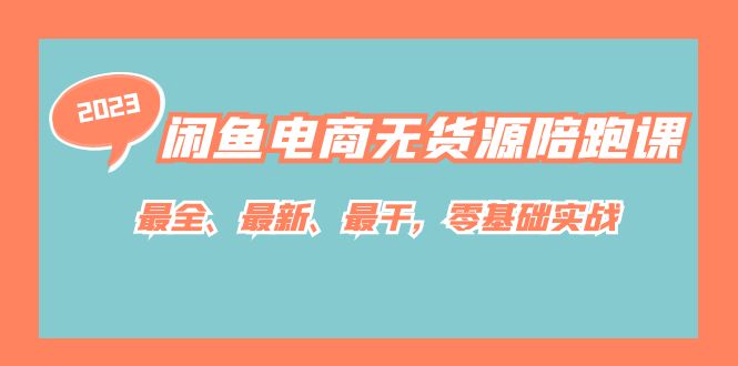 闲鱼电商无货源陪跑课，最全、最新、最干，零基础实战！-专业网站源码、源码下载、源码交易、php源码服务平台-游侠网