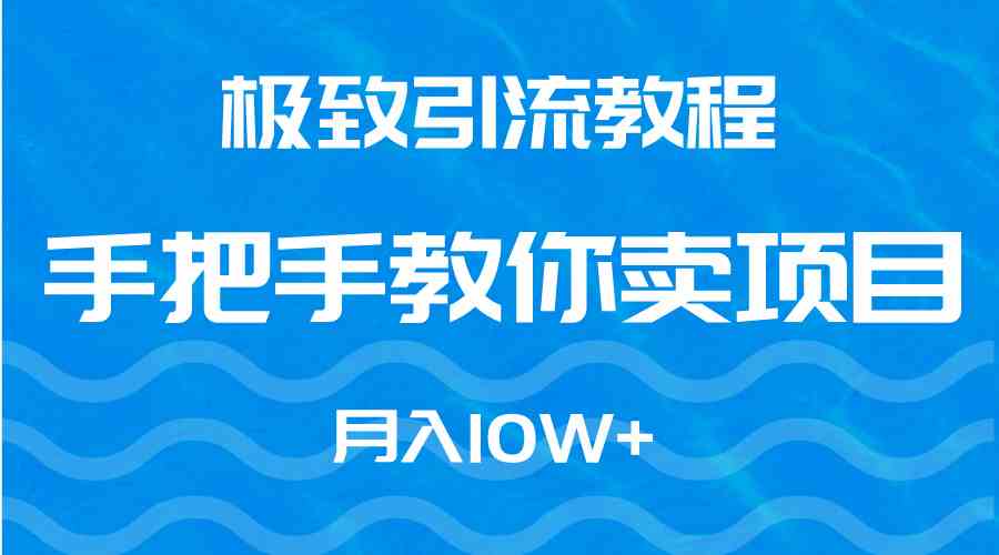 （9265期）极致引流教程，手把手教你卖项目，月入10W+-专业网站源码、源码下载、源码交易、php源码服务平台-游侠网