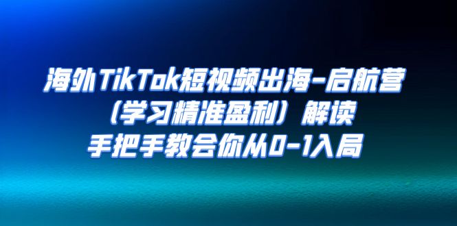 海外TikTok短视频出海-启航营（学习精准盈利）解读，手把手教会你从0-1入局-专业网站源码、源码下载、源码交易、php源码服务平台-游侠网