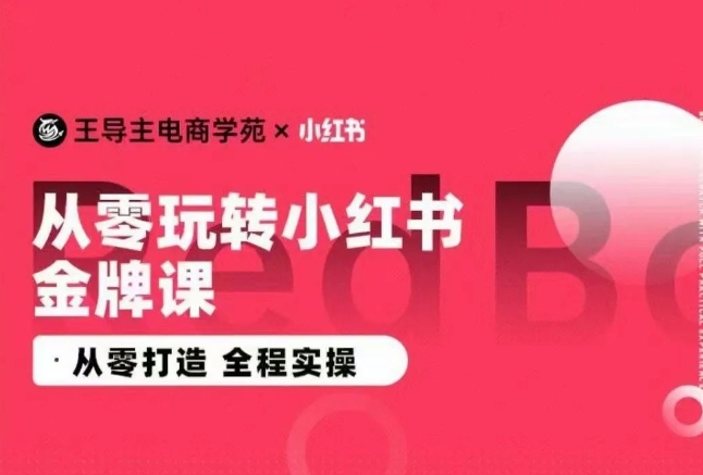 王导主·小红书电商运营实操课，​从零打造  全程实操-专业网站源码、源码下载、源码交易、php源码服务平台-游侠网