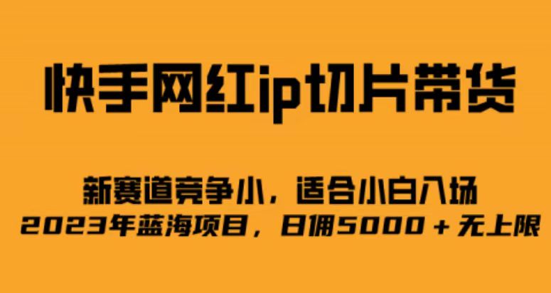 快手网红ip切片新赛道，竞争小事，适合小白 2023蓝海项目-专业网站源码、源码下载、源码交易、php源码服务平台-游侠网