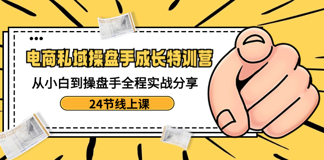 电商私域-操盘手成长特训营：从小白到操盘手全程实战分享-24节线上课-专业网站源码、源码下载、源码交易、php源码服务平台-游侠网