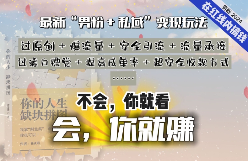 2024，“男粉+私域”还是最耐造、最赚、最轻松、最愉快的变现方式-专业网站源码、源码下载、源码交易、php源码服务平台-游侠网