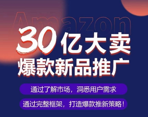 亚马逊·30亿大卖爆款新品推广，可复制、全程案例实操的爆款推新SOP-专业网站源码、源码下载、源码交易、php源码服务平台-游侠网