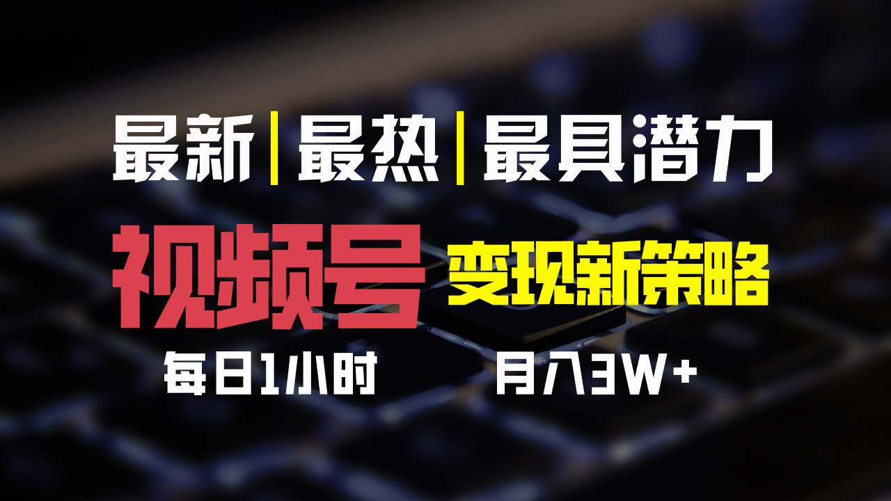 视频号变现新策略，每日一小时月入30000+-专业网站源码、源码下载、源码交易、php源码服务平台-游侠网