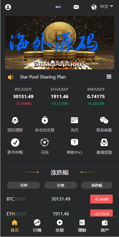 多语言交易所系统/秒合约交易/理财认购矿机闪兑贷款-专业网站源码、源码下载、源码交易、php源码服务平台-游侠网